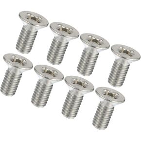 Motoforti 8pcs Stainless Steel Brake Disc Rotor Screws Front Rear Retaining Hardware Bolts Kit 93600-06014-0H 51741440 for Honda Accord Civic CRV Long-lasting