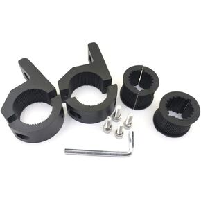 2X Aluminum Car SUV Fog Light Clamp 25-30MM 1-1.2" Motorcycle Turn Signal Indicator Bracket Truck Fork Holder Mount