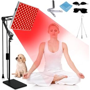 Red Light Therapy for Body & Face All in 1 Infrared Light Therapy Lamp 45W LED Large Panel with Adjustable Stand for Muscle, Joint Pain Relief at Home