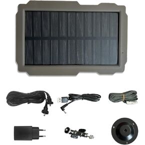 Lixada Trail Camera Solar Panel Kit 3000mAh 6V-12V Rechargeable with 360° Rotable Holder and 9.8ft Cable, Solar Charger for Hunting Camera