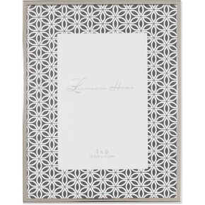 Lawrence Frames Gold Metal Picture Frame - Blue Floral Mat - 4x6 in Kuwait