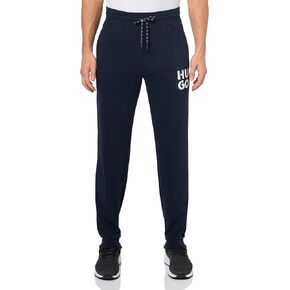 HUGO Men's Stacked Logo Cotton Blend Sweatpants