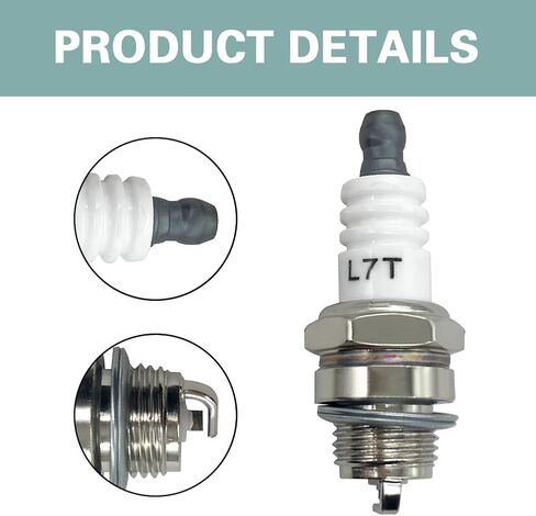 L7T Spark Plug، يستبدل BPM7A BM6A RCJ6Y RCJ7Y WSR5F لـ 33cc 43cc 47cc 49cc 2-Stroke Mini Pocket Bike ATV Quad Scooter Trimmer Blower Chains Brushcutter Strimmer Lawnmover (قطعتان) in Kuwait
