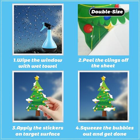 9 Sheets Mega Bundle of 144 Reusable Christmas White Snowflakes Window Clings Decal Stickers - Ornaments for Winter Frozen Party Supplies Wonderland Decorations for Windows in Saudi Arabia