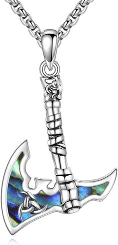 Crow Skull Necklace for Men 925 Sterling Silver Skull Pendant Necklace Raven Necklace Celtic Sword Jewelry Gift in Saudi Arabia