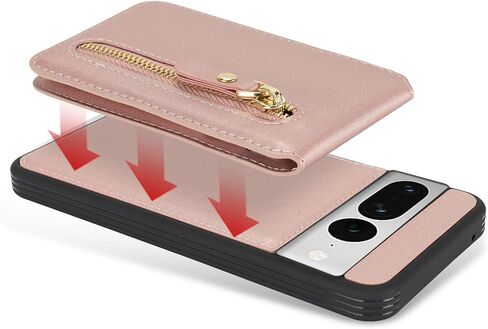 for Google Pixel 7 case with Card Holder, Pixel 7 Phone Case Wallet for Women magsafe Compatible Wallet Detachable 2-in-1 for Men-White Leopard in Saudi Arabia