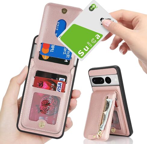 for Google Pixel 7 case with Card Holder, Pixel 7 Phone Case Wallet for Women magsafe Compatible Wallet Detachable 2-in-1 for Men-White Leopard in Saudi Arabia