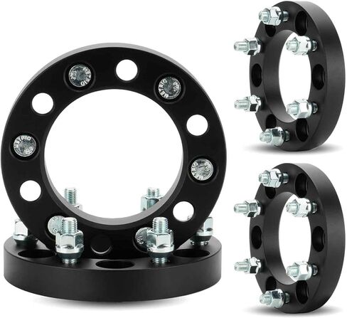 6x5.5 2in Wheel Spacers, 6x139.7mm Forged 6 Lugs Adapters, Fit for Toyota 4Runner 1989-2022, for FJ Cruiser 2007-2014, for Tacoma 1995-2023, for Tundra 2000-2006, 108mm Bore w/ M12x1.5 Studs -4pcs in Kuwait