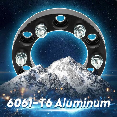 6x5.5 2in Wheel Spacers, 6x139.7mm Forged 6 Lugs Adapters, Fit for Toyota 4Runner 1989-2022, for FJ Cruiser 2007-2014, for Tacoma 1995-2023, for Tundra 2000-2006, 108mm Bore w/ M12x1.5 Studs -4pcs in Kuwait