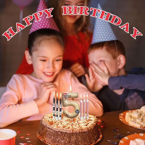 Photect 11 قطعة شموع عيد ميلاد القراصنة عدد 5-8 شمعة كعكة توبر ديكور حفلة القراصنة الخامسة تفضل زينة كعكة عيد ميلاد للبنين بنات لوازم الحفلات in Kuwait