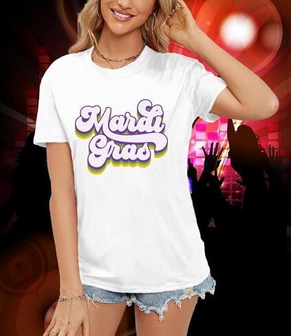 قمصان نسائية من Mardi Gras، قمصان الثلاثاء السميكة، قمصان كرنفال للحفلات، قمصان علوية in Kuwait