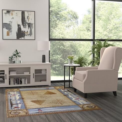 Area Rug Mat Nautical Scene (2 Feet X 3 Feet 2 Inch) Mat in Saudi Arabia