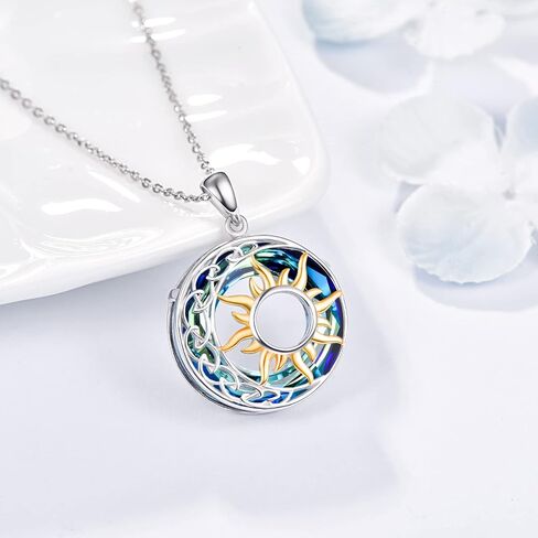 Dreamboat Sterling Silver Sun Moon Necklace for Women Crescent Moon Necklace Celestial Necklace Sun Necklace Sun Moon Jewelry Gifts in Kuwait