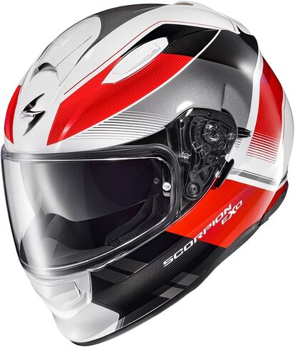 ScorpionEXO Ryzer Full Face Motorcycle Helmet with Pinlock Ready Shield with Integrated Speaker Pockets DOT ECE Approved Edge (Red - Medium) in Kuwait