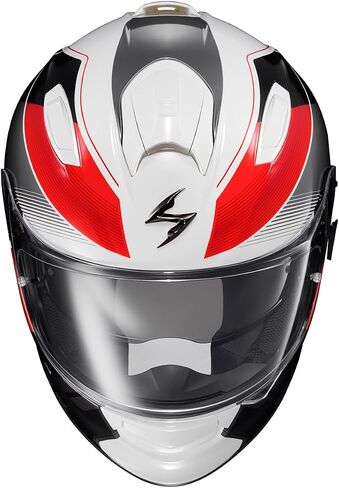 ScorpionEXO Ryzer Full Face Motorcycle Helmet with Pinlock Ready Shield with Integrated Speaker Pockets DOT ECE Approved Edge (Red - Medium) in Kuwait