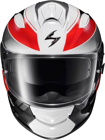ScorpionEXO Ryzer Full Face Motorcycle Helmet with Pinlock Ready Shield with Integrated Speaker Pockets DOT ECE Approved Edge (Red - Medium) in Kuwait