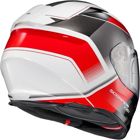 ScorpionEXO Ryzer Full Face Motorcycle Helmet with Pinlock Ready Shield with Integrated Speaker Pockets DOT ECE Approved Edge (Red - Medium) in Kuwait