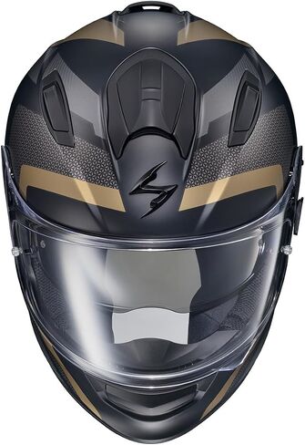 ScorpionEXO Ryzer Full Face Motorcycle Helmet with Pinlock Ready Shield with Integrated Speaker Pockets DOT ECE Approved Edge (Red - Medium) in Kuwait