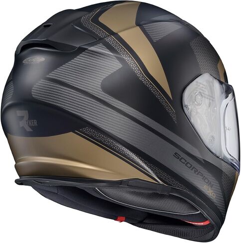 ScorpionEXO Ryzer Full Face Motorcycle Helmet with Pinlock Ready Shield with Integrated Speaker Pockets DOT ECE Approved Edge (Red - Medium) in Kuwait