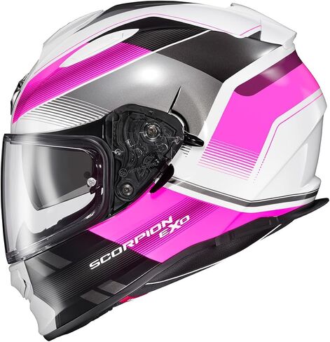ScorpionEXO Ryzer Full Face Motorcycle Helmet with Pinlock Ready Shield with Integrated Speaker Pockets DOT ECE Approved Edge (Red - Medium) in Kuwait