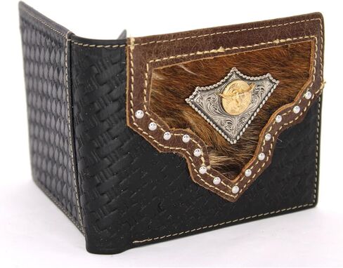 Cowboy Short Wallet Card Holder Genuine Leather Wallet 210E Rooster BK in Saudi Arabia