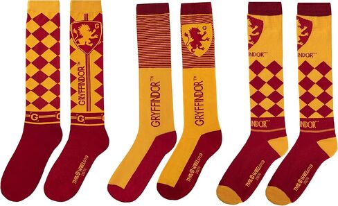 Cinereplicas Harry Potter - High Socks (Set of 3) Gryffindor/Hufflepuff/Ravenclaw/Slytherin - Official License in Saudi Arabia