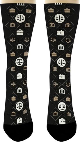 ThisWear Law School Gifts Lawyer Socks Scales of Justice Socks Judge Gifts Law Graduate Novelty Crew Socks in Saudi Arabia