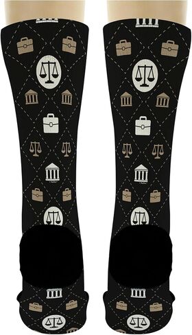 ThisWear Law School Gifts Lawyer Socks Scales of Justice Socks Judge Gifts Law Graduate Novelty Crew Socks in Saudi Arabia