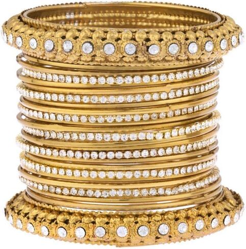 Efulgenz Indian Oxidized Bangles for Women Oxidized Gold Bangles Crystal Rhinestone Boho Gold Oxidized Indian Jewelry Bollywood Bangles Indian Oxidized Crystal Bracelets Bangle Set in Saudi Arabia