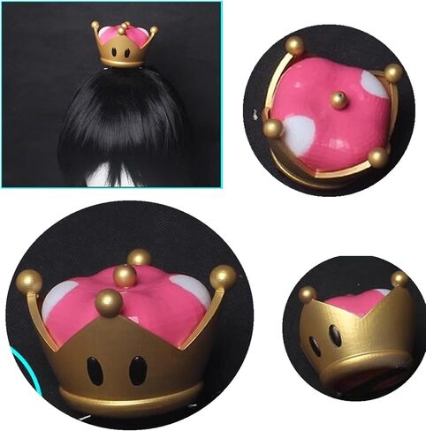 RJZMMN Bowsette Crown Horn Game Bowsette Cosplay Earrings Costume Prop Accessories in Saudi Arabia