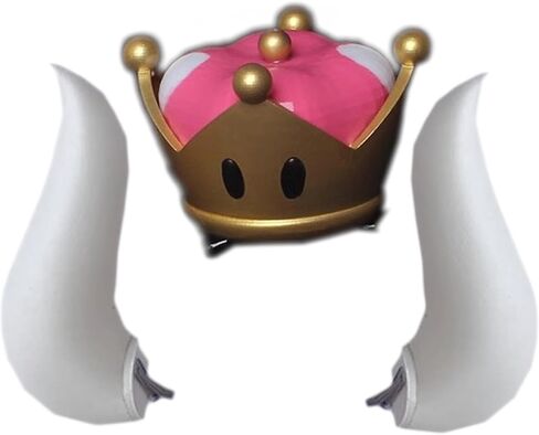 RJZMMN Bowsette Crown Horn Game Bowsette Cosplay Earrings Costume Prop Accessories in Saudi Arabia