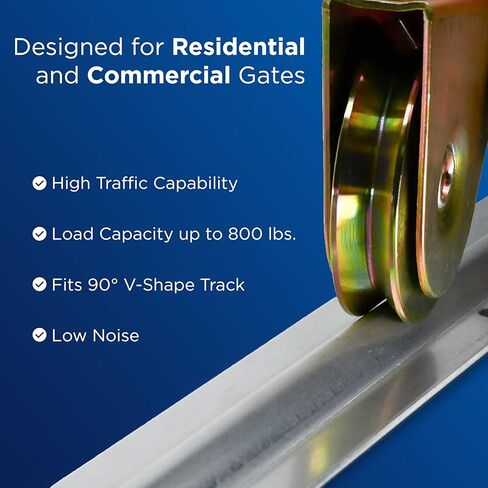 ALEKO VTRACK12FT 12 Feet Galvanized Gate V Track in 2 6 Foot Sections for Sliding Rolling Chain Rack Driveway Gate in Kuwait