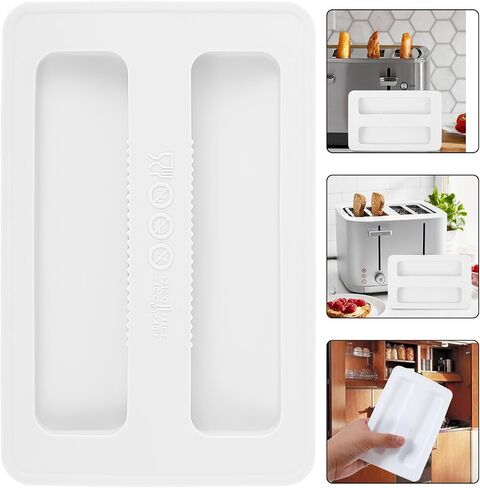 2Pcs Toaster Cover 2 Slice Silicone Toaster Dust Covers Black Bread Machine Cover Silicone Toaster Lid Bread Maker Top Cover Sandwich Machine Part Accessories in Saudi Arabia