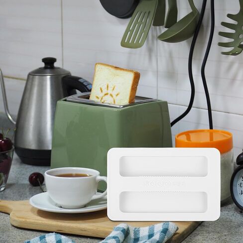 2Pcs Toaster Cover 2 Slice Silicone Toaster Dust Covers Black Bread Machine Cover Silicone Toaster Lid Bread Maker Top Cover Sandwich Machine Part Accessories in Saudi Arabia