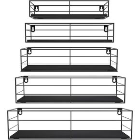 CRUGLA Floating Shelves Wall Mounted Set of 3, Hanging Storage Wall Shelf for Bathroom, Living Room, Bedroom, Kitchen Home Decor