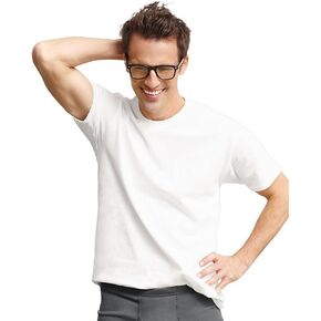 Hanes Men's 6Pack Crew Neck Tagless White Undershirts Crewneck T-Shirts, 2XL