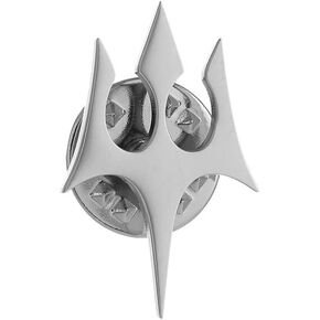 Gold Plating Trident Stainless Steel Brooch for Men Shirt Badge Lapel Pins Clips