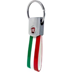 Italian Keyring with Fiat Original Logos Colors 12 mm
