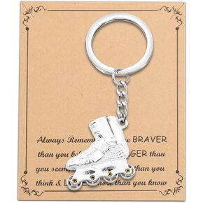 BNQL Roller Skate Gifts Keychain Roller Skating Gifts Roller Skater Gift for Skating Lover Team Gifts Roller Skates Key ring (roller skate keychain)