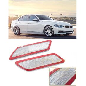 Crystal Clear Front Bumper Fender Reflector Side Marker Lights Turn Signal Lamps Replacement For 2012-2015 BMW F30 F31 3-Series Base Bumper Model