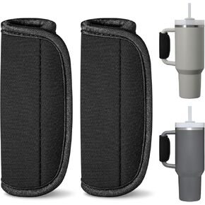 Desing Wish 2PCS Non-Slip Tumbler Cup Handle Protective Sleeve Cover for 20-40oz Stanley Quencher Adventure/IceFlow Tumbler Neoprene Handle Wrap Protector Hand Pressure Reducing