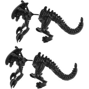 lureme Vintage 3D Dinosaur Earrings for Women Cartilage Earrings Cute Animal Jewelry (er006186)