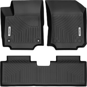 OEDRO Floor Mats Fit for 2018-2024 Chevrolet Equinox, Unique Black TPE All-Weather Equinox Floor Liners Includes 1st and 2nd Row: Front, Rear, Full Set Liners