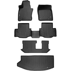 SMARTLINER Custom Fit All Weather Protection 3 Rows & Cargo Liner Behind 3rd Row Set Compatible with 2024 Mazda CX-90 Hybrid/Plug-in Hybrid (Only Fits with 2nd Row Bench Seat)