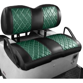 NOKINS Golf Cart Diamond Seat Covers Fit EZGO TXT RXV Freedom Liberty Express Premium Front Seat Cushion, No Stapler, Premium Vinyl, Golf Cart Breathable Replacement Front Seat Covers