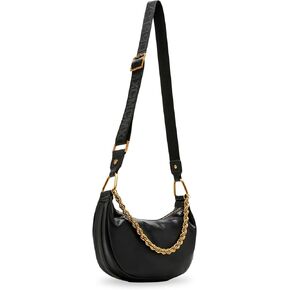 Steve Madden Bzina Moon Shaped Bag W/Chain, Black
