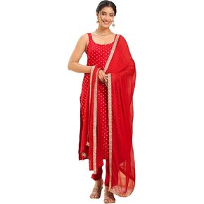 Janasya Indian Women's Maroon Rayon Foil Printed Straight Kurta Set