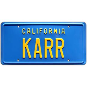Knight Rider | KARR | Metal Stamped License Plate