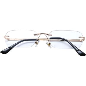 Retro Small Narrow Rimless Sunglasses Trendy 90s Tinted Frameless Rectangle Sunglasses Ultralight Y2k Sun Glasses