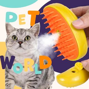 Steamy Cat Brush-3 In1 Cat Steam Brush for Dog & Cat, Self Cleaning Steam Pet Brush, Electric Cat Steamy Brush, Cat Grooming Brush for Removing Tangled and Loose Hair